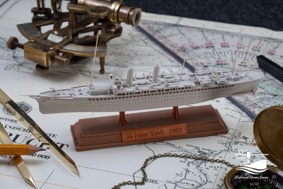 SS New York (1893) – 3D-Druck-Modell im Maßstab 1:1000