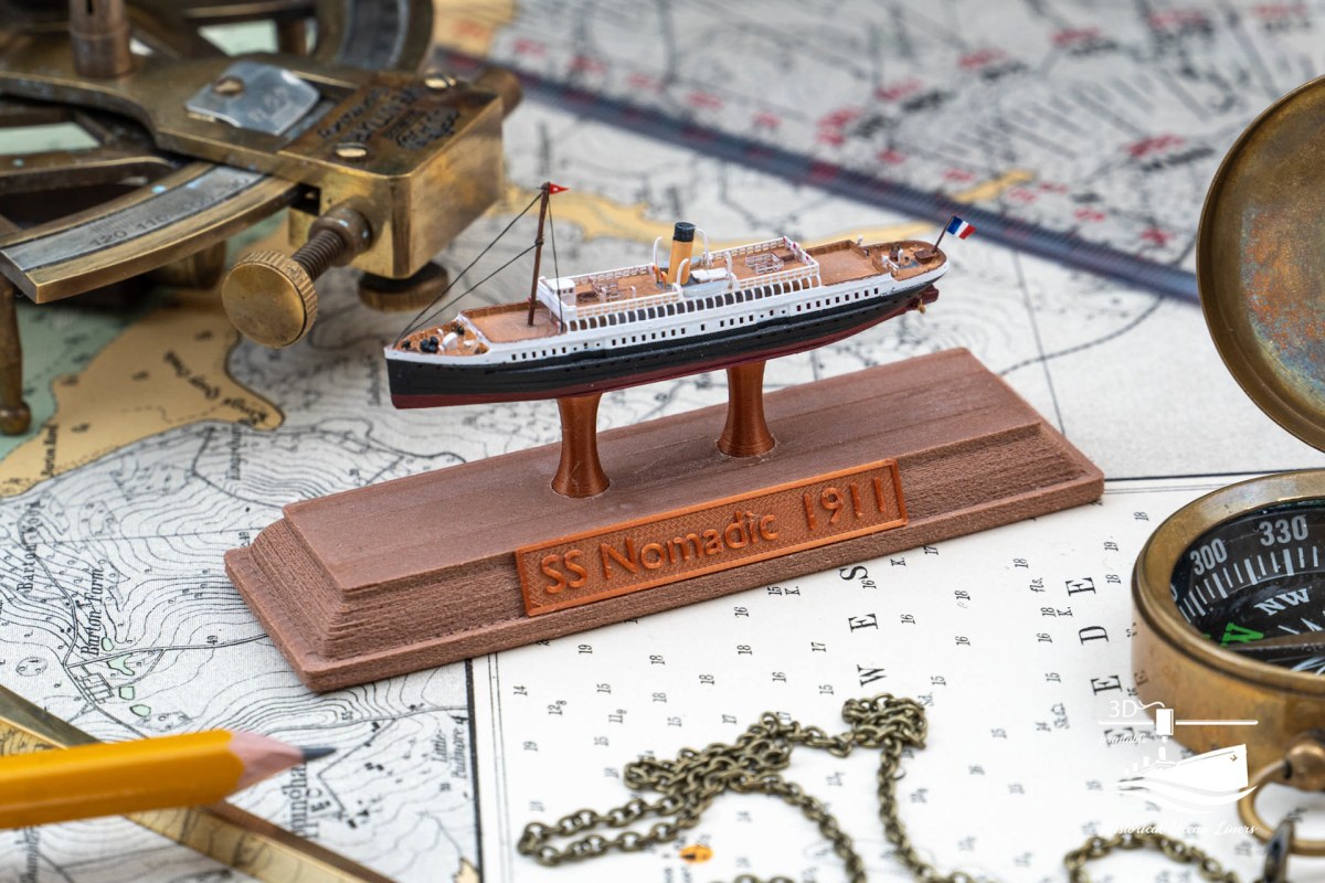 SS Nomadic (1911) – 3D-Druck-Modell im Maßstab 1:1000, Ansicht 1 von 5
