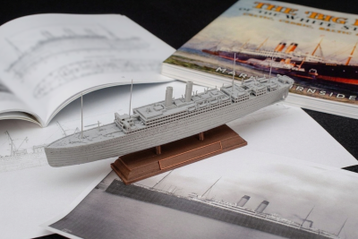 RMS Adriatic II (1907) – 3D-Druck-Modell im Maßstab 1:1000