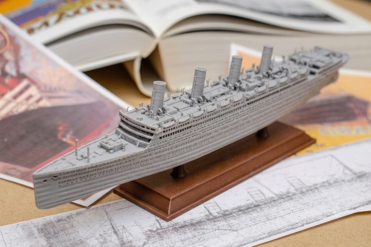 RMS Aquitania (1914) – 3D-Druck-Modell im Maßstab 1:1000, Ansicht 1 von 6