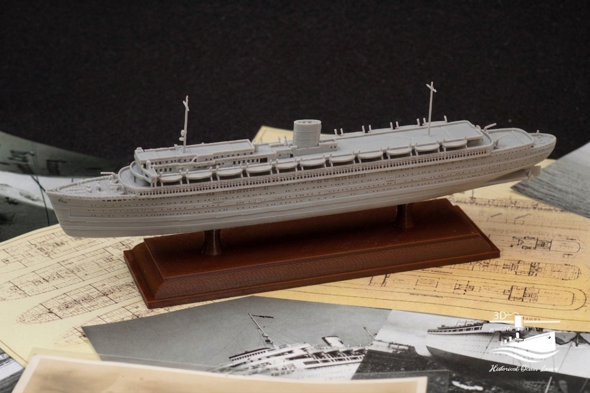 MV Wilhelm Gustloff (1938) – 3D-Druck-Modell im Maßstab 1:1000, Ansicht 1 von 7