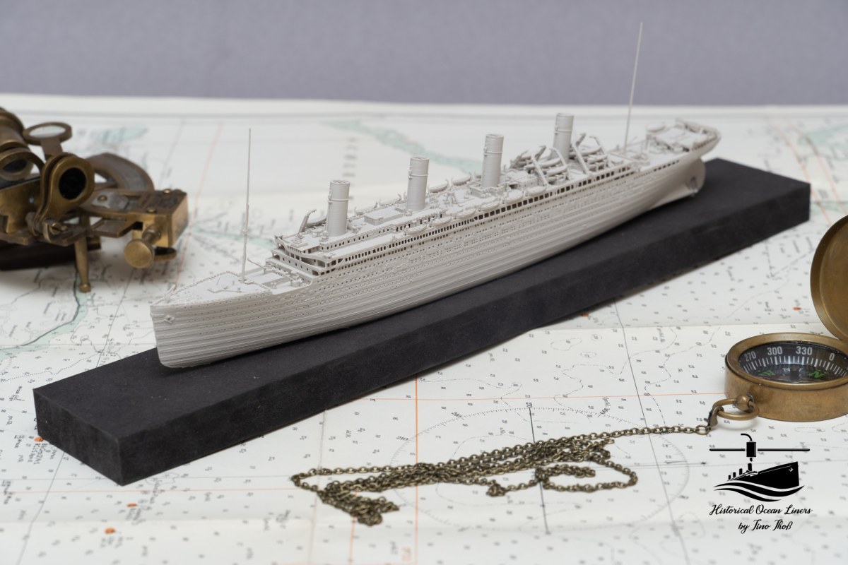 HMHS Britannic (1915) – 3D-Druck-Modell im Maßstab 1:1000, Ansicht 1 von 8